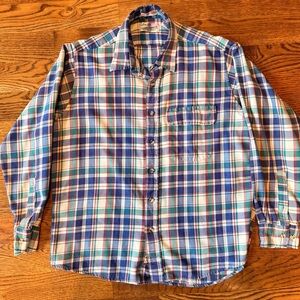 Vintage 70’s Sears Roebuck purple and green flannel